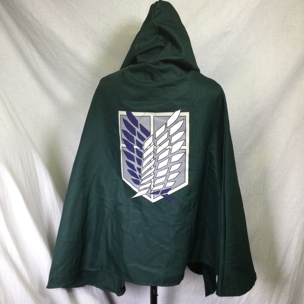 Attack onTitan Elegant Dark Green Cape Cosplay Anime one size fit most